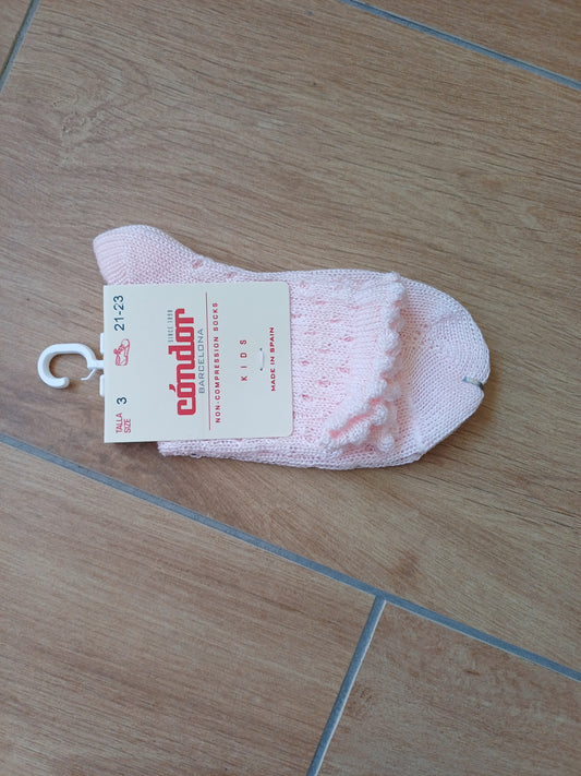calzino con traforo puntinato