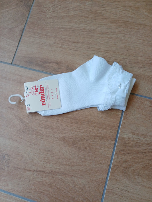 calzino corto con merletto