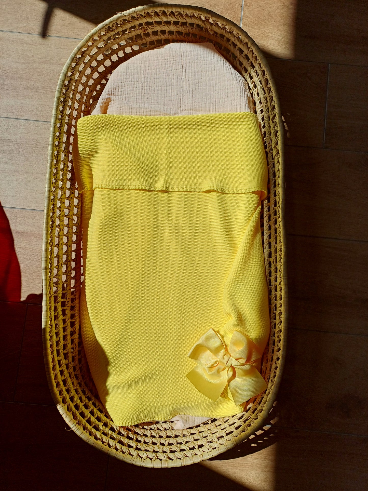 Coperta in filo di cotone con fiocco