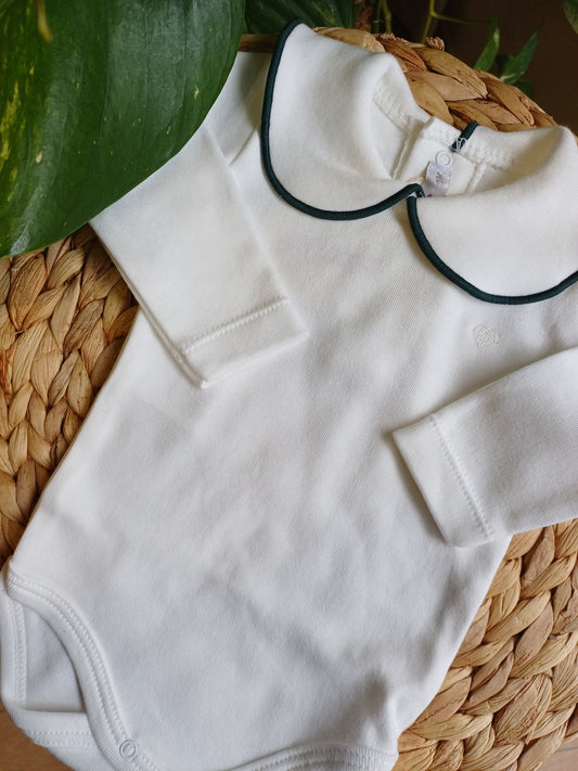 Body con colletto verde